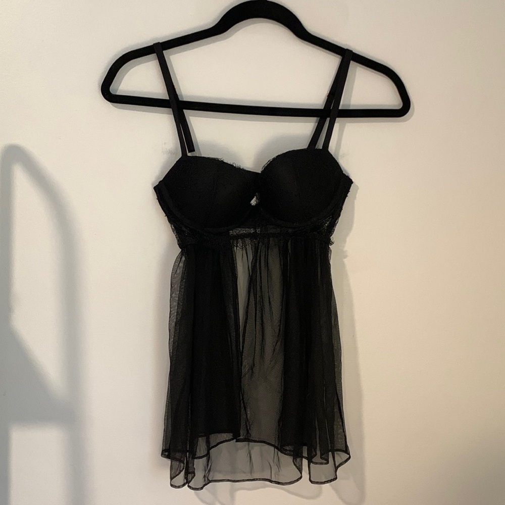Victorias Secret Black Lingerie Top